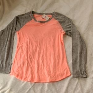 Justice long sleeve XL/16 kids pink t shirt
